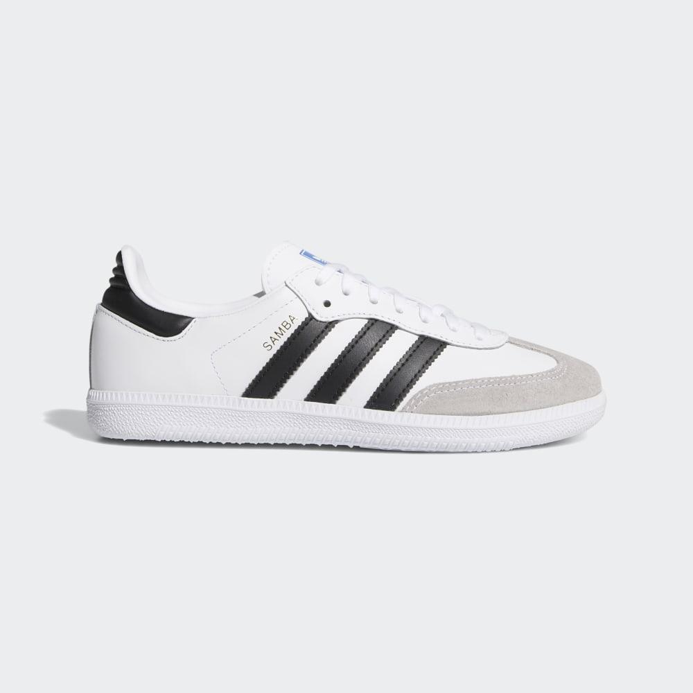 Adidas Boys' Samba OG Originals Shoes White/Black/Grey Ireland BB6976